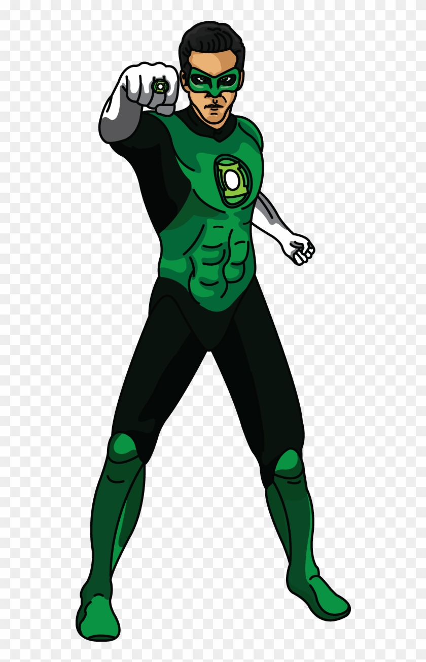 Green Drawing Lantern - Green Lantern Cartoon Drawing Clipart #1092779