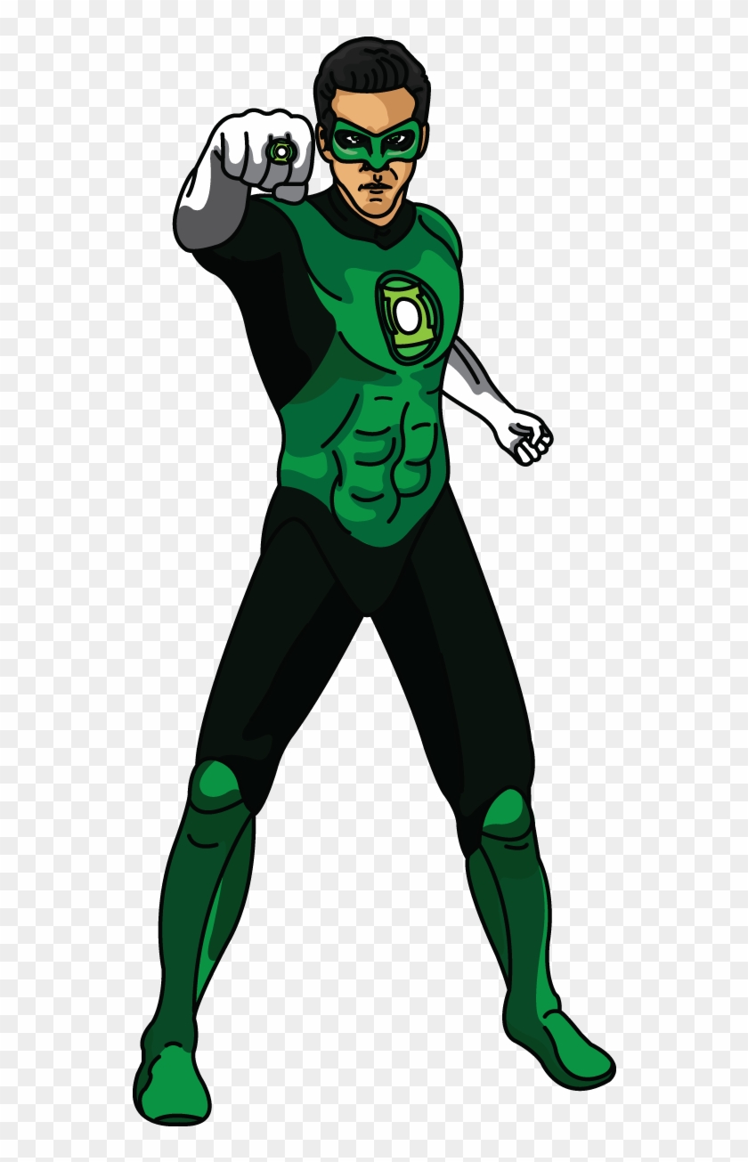 Green Drawing Lantern - Green Lantern Cartoon Drawing Clipart