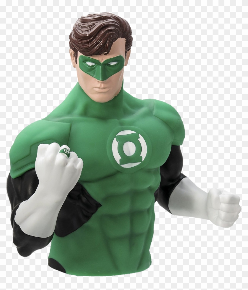 Green Lantern Bust Bank - Green Lantern Bust Clipart #1092984