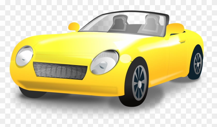 Yellow Convertible Sports Car Png Freeuse Library - Yellow Car Clipart Png Transparent Png #1093037