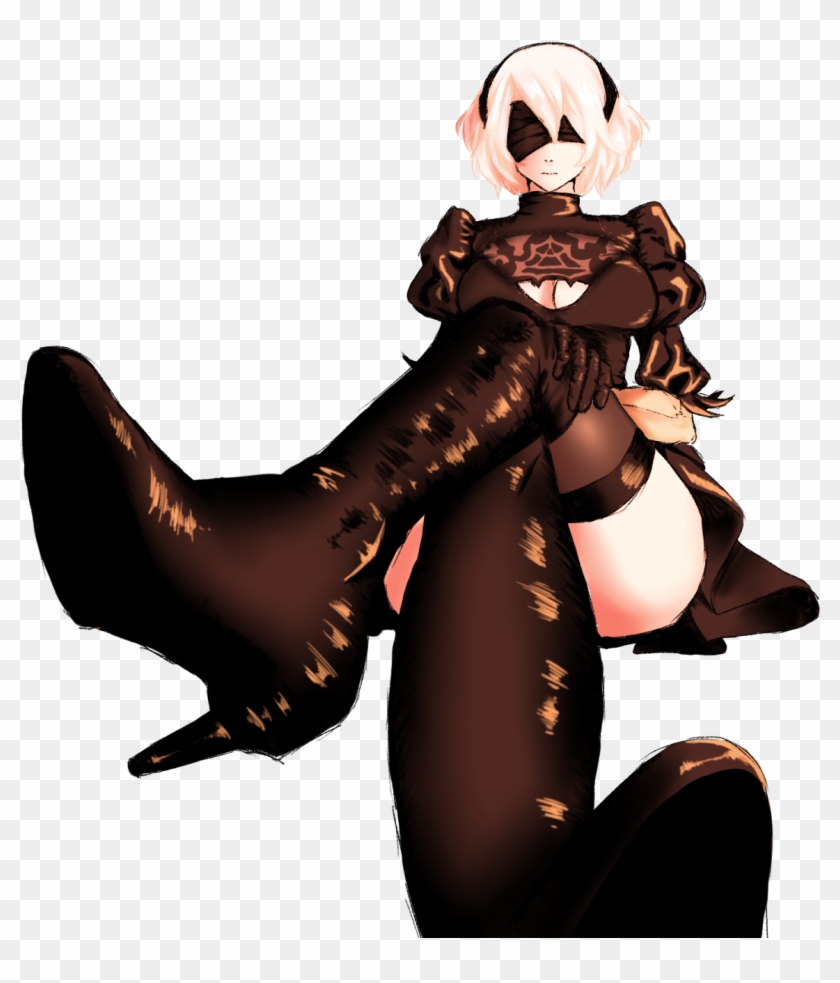 Would You Let Toobie Walk All Over You - Nier Automata 2b Foot Worship Clipart #1093431