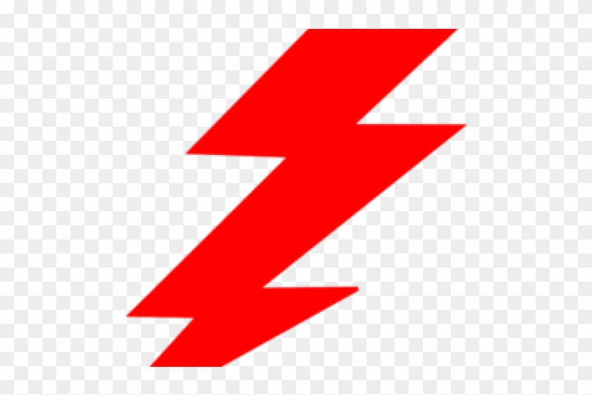 Electricity Clipart Lightning Strike - Red Lightning Bolt Png Transparent Png #1093502