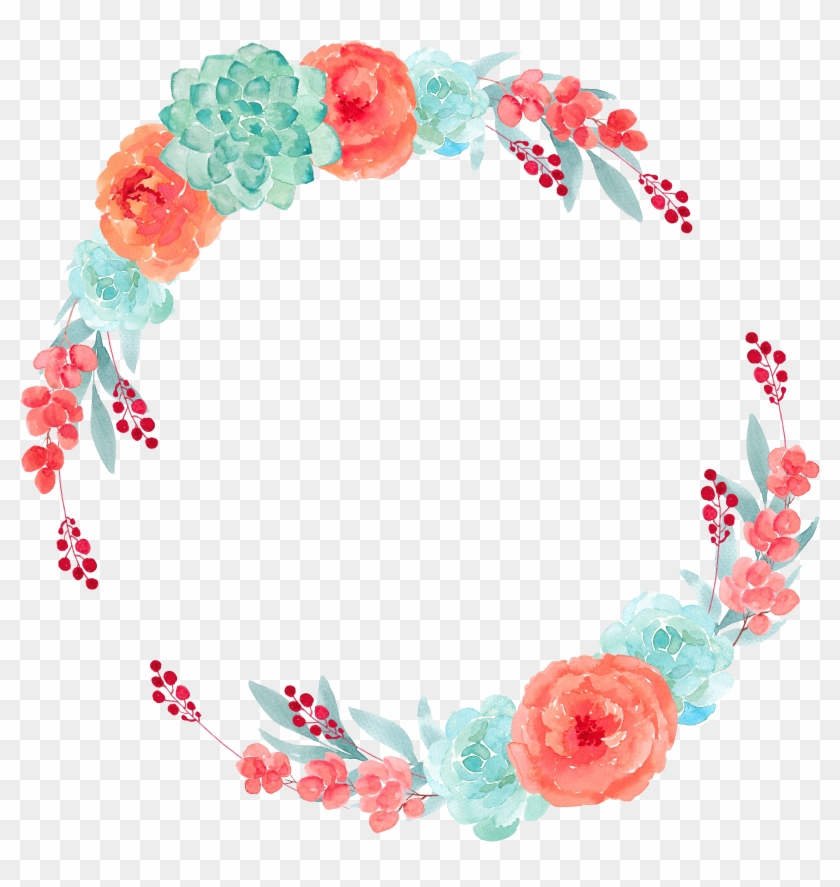 Watercolor Wreath Png Clipart #1093626