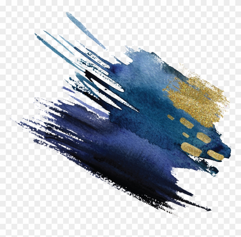 Navy Watercolor Transparent - Navy Blue Watercolor Png Clipart