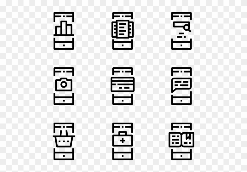 Smartphone Features - Pattern Clipart