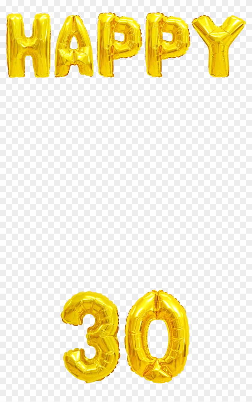 Gold Balloons 30th Clipart