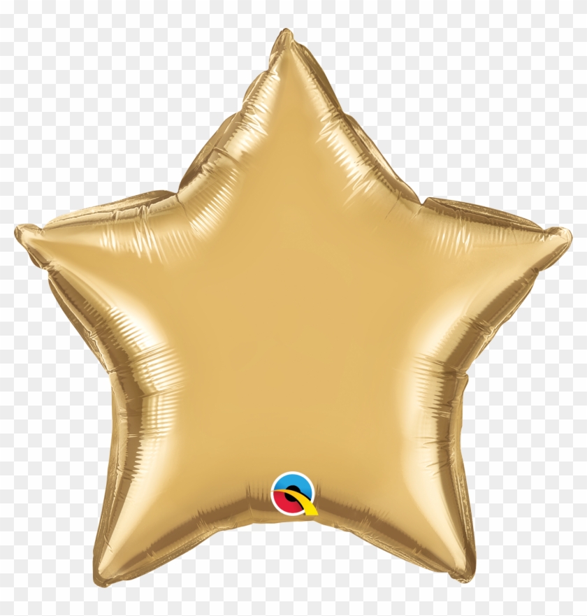 20" Star Qualatex Chrome™ Gold Foil Balloon - Balloon Clipart #1094718
