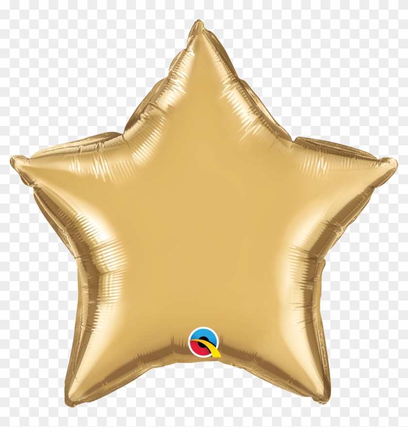 20" Star Qualatex Chrome™ Gold Foil Balloon - Balloon Clipart