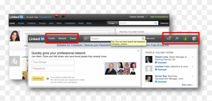 Linkedin Introduces Newly Redesigned Transparent Background - Linkedin Company Page Interface Clipart #1094982