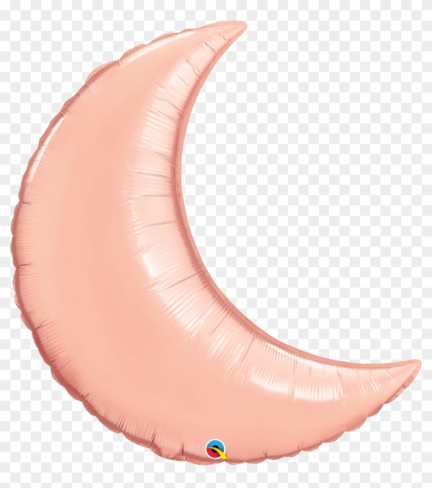 35" Rose Gold Moon Foil Balloon - Crescent Moon Shape Clipart #1095168
