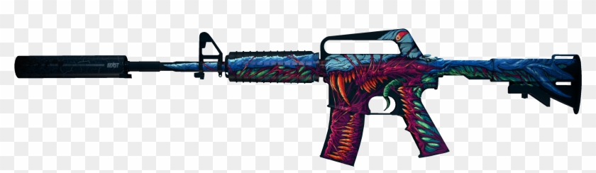 M4a4 Desolate Space M4a4-s Hyper Beast - M4 A1s Cs Go Clipart #1095552