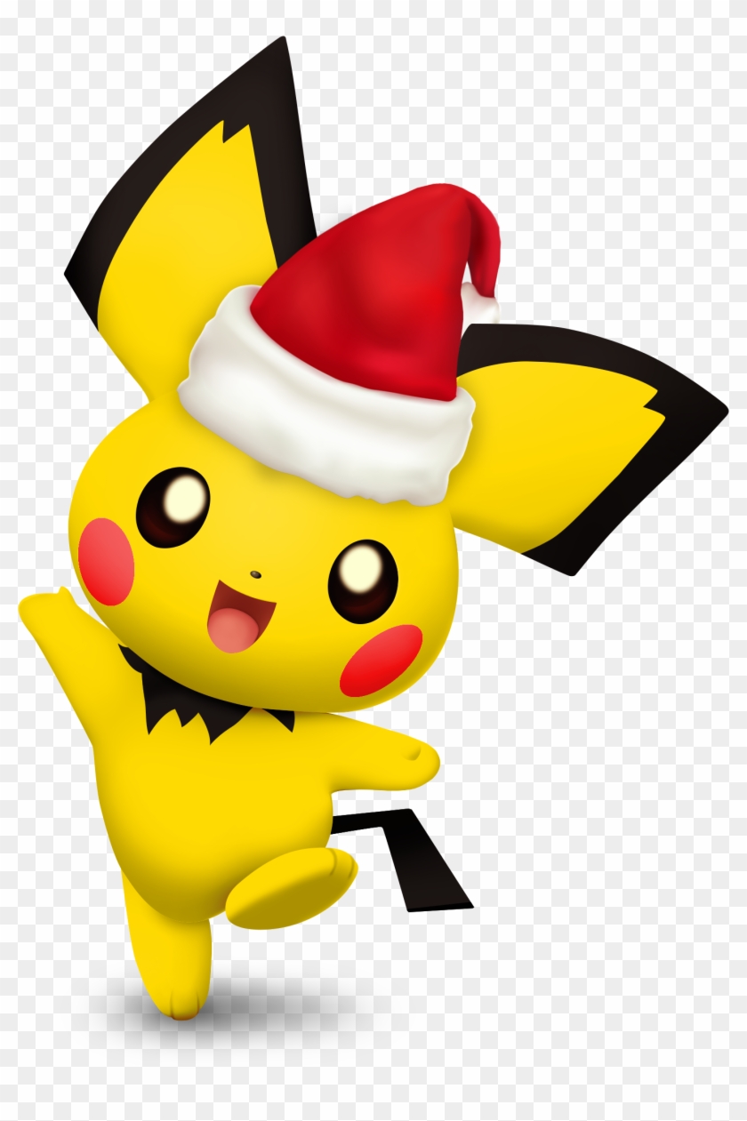 Pikachu Santa Hat Pokemon Go - Pichu With Party Hat Clipart #1096594