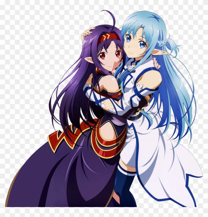 Asuna And Yuuki Render - Yuuki And Asuna Png Clipart #1096693