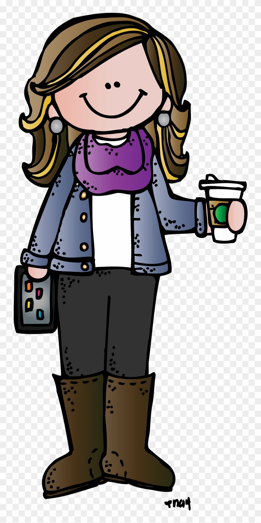 Melonheadz Teacher Brown Hair - Melonheadz Teacher Clipart - Png Download