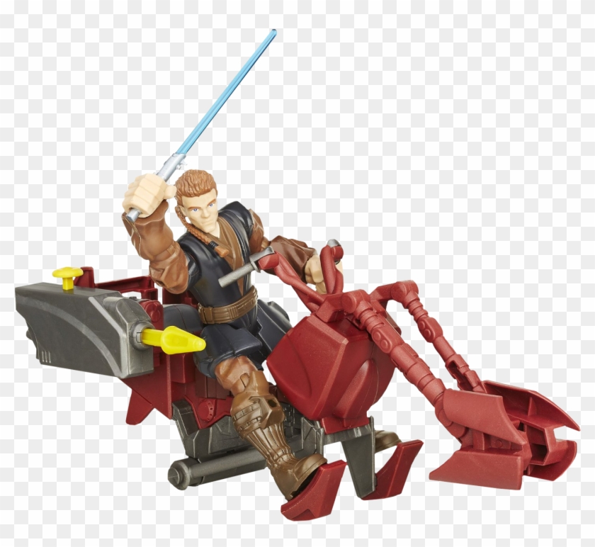 Star - Star Wars Hero Mashers Jedi Speeder And Anakin Skywalker Clipart