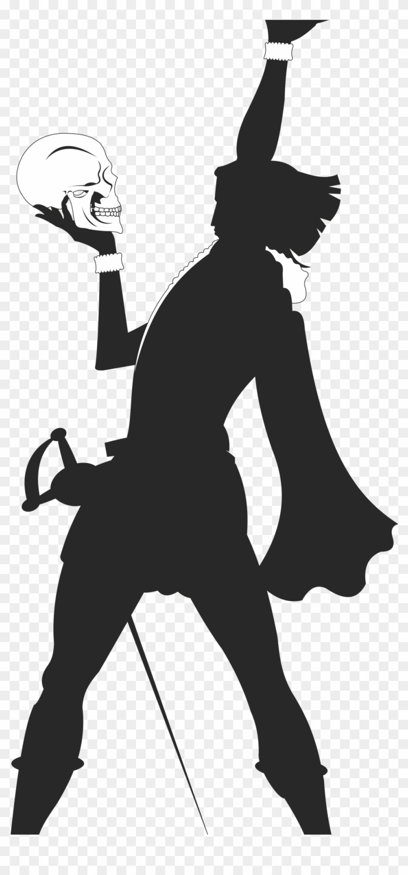 Hamlet Silhouette Clipart
