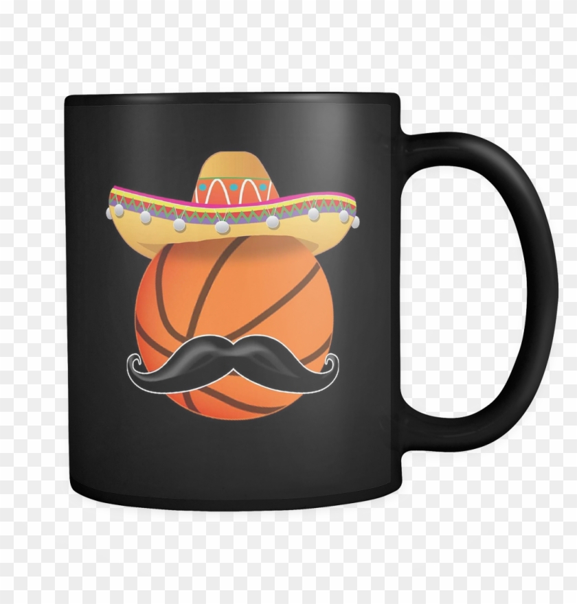 Funny Basketball Mustache Mexican Sport - Math Lover Clipart #1098396