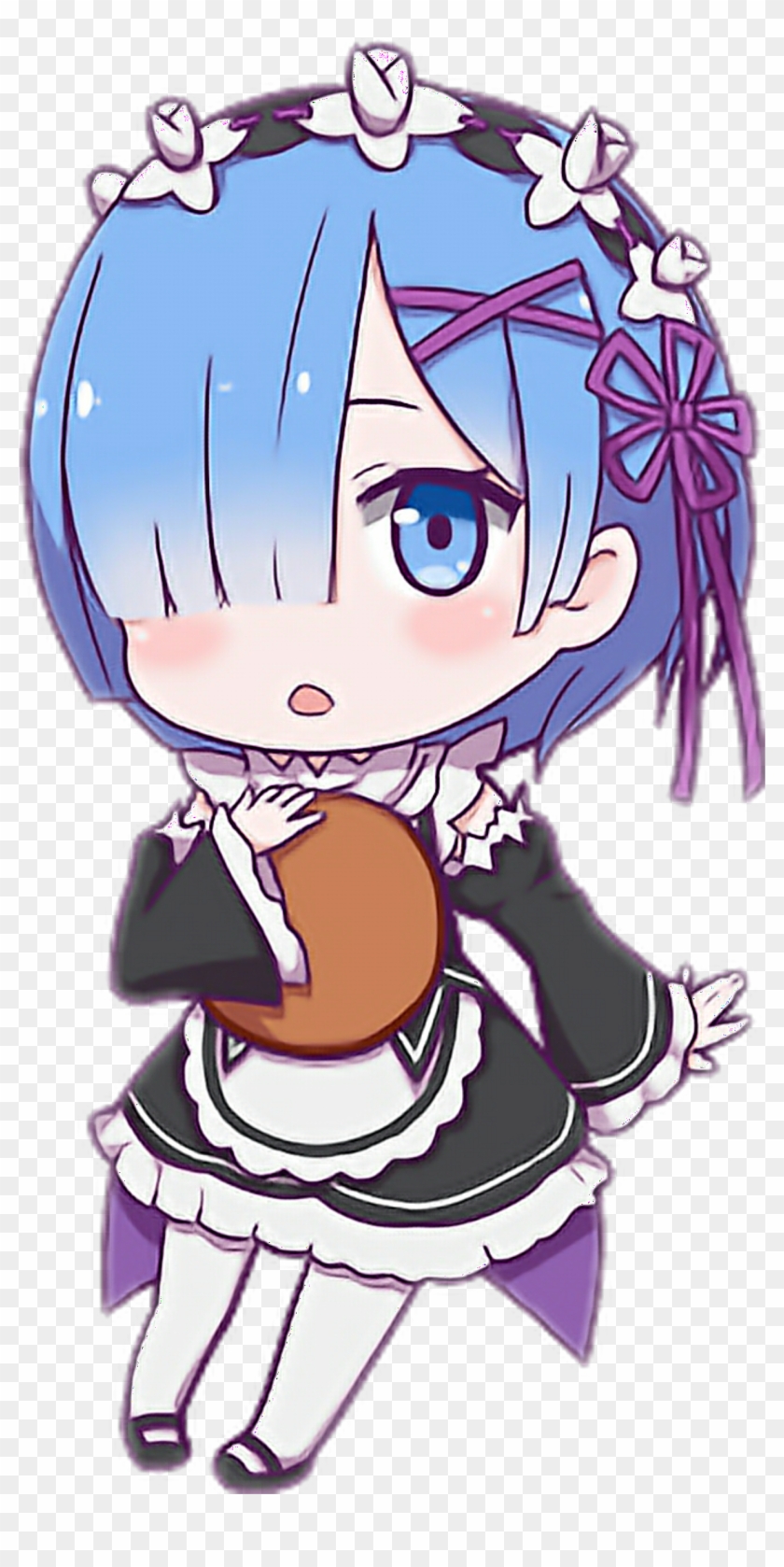 Rem Sticker - Rem Re Zero Necklace Clipart #1098475