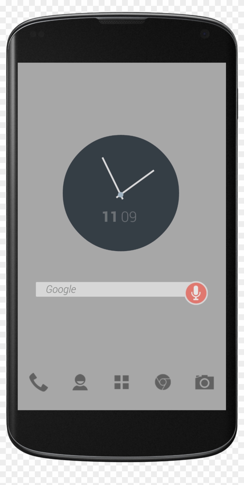 New Home Screen Flat Clock For Uccw, Key Lime Pie Search - Mobile Device Clipart