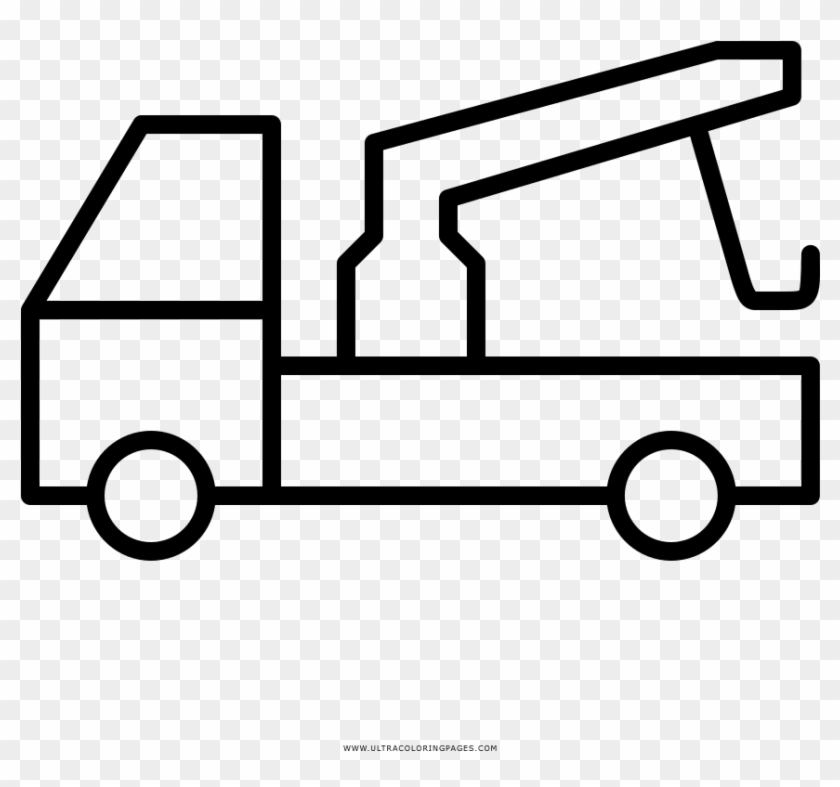 Tow Truck Coloring Page - Icon Clipart