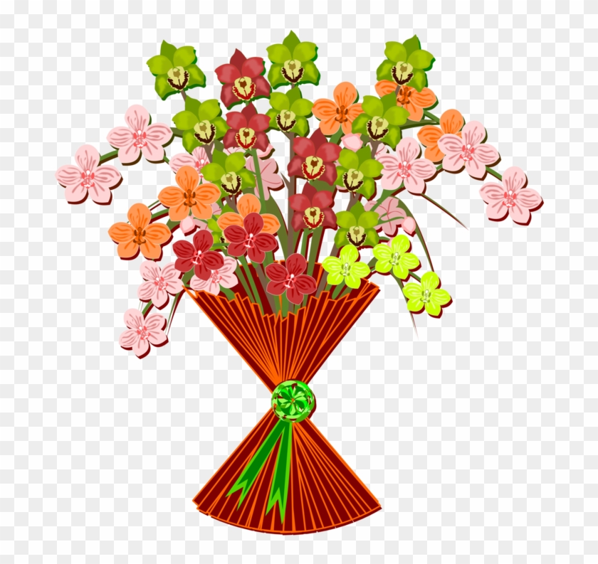 Flower Bouquet Cut Flowers Drawing Nosegay - Clip Art Free Mother's Day Bouquet - Png Download #1099087
