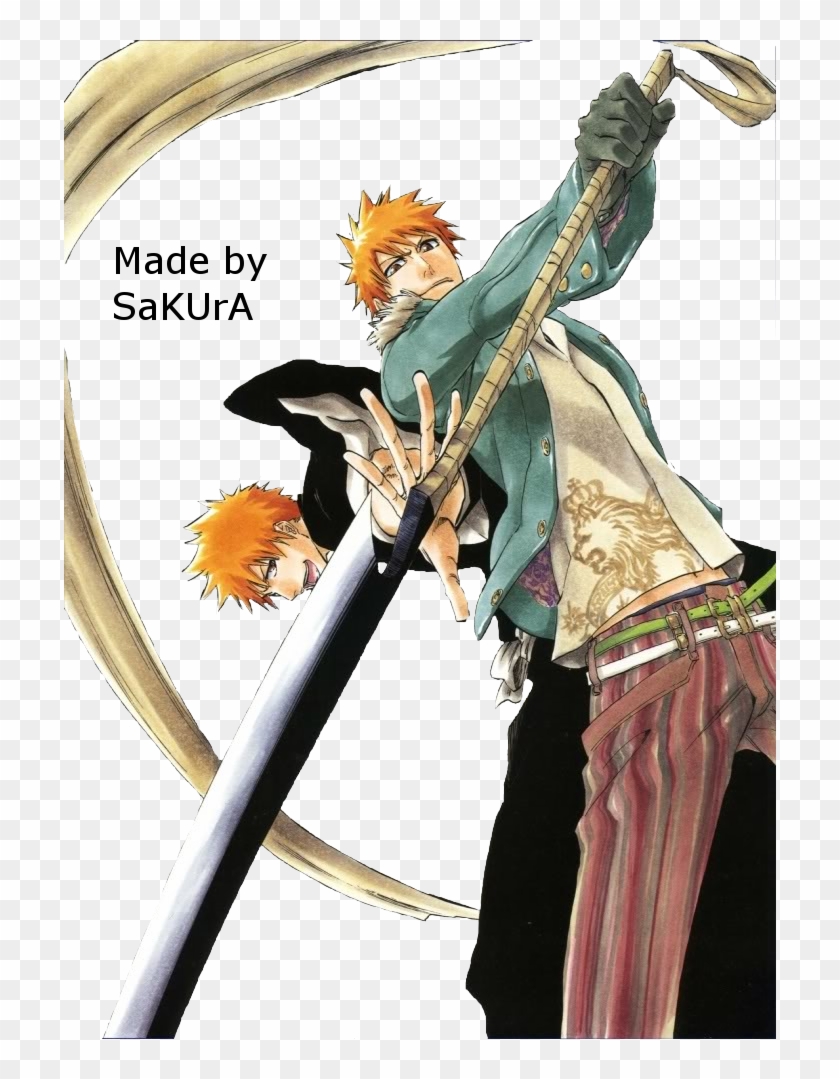 Kurosaki Ichigo Render Bleach Photo - Paint Jump Art Of Bleach Clipart