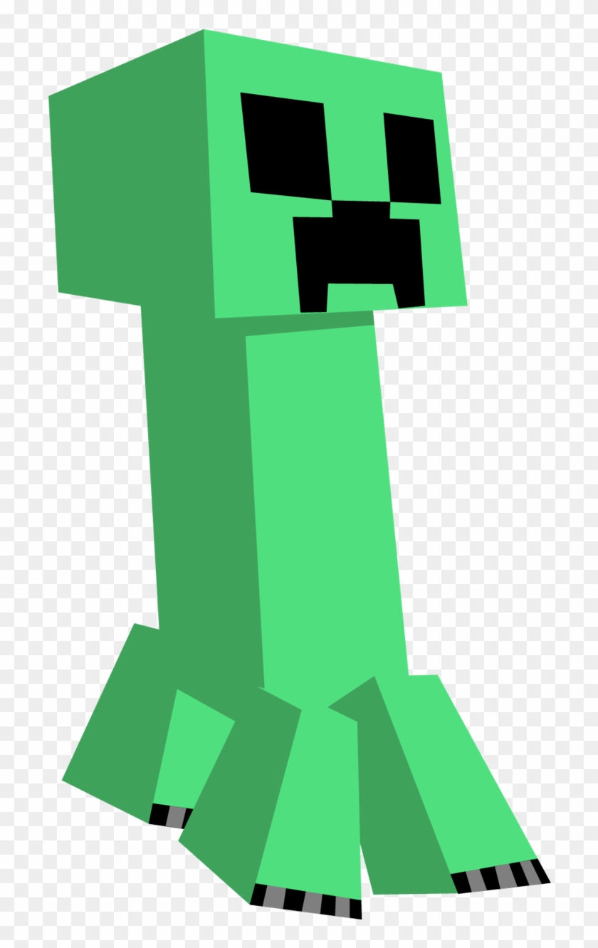 Minecraft Creeper Vector - Minecraft Creeper Cartoon Png Clipart #1099444