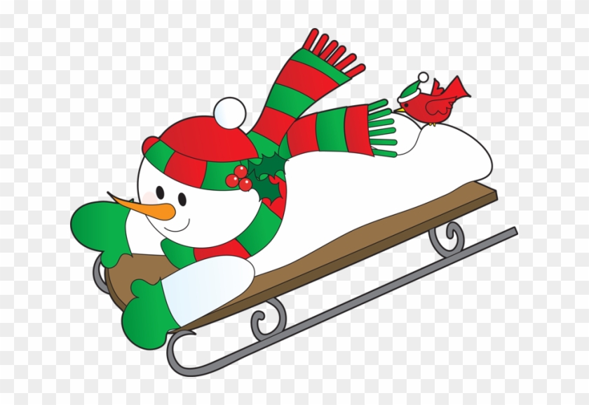Christmas Sled Clip Art - Sledding Clipart Transparent - Png Download