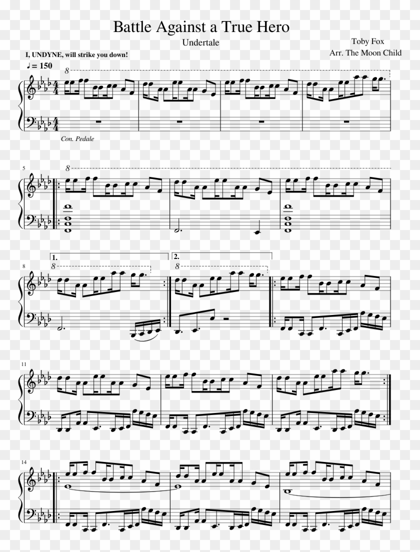 Battle Against A True Hero Sheet Music Composed By - Diamond Heart Alan Walker Piano Sheet Music Clipart