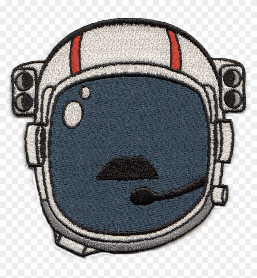 Astronaut Helmet Moustache Patch - Astronaut Helmet Png Clipart