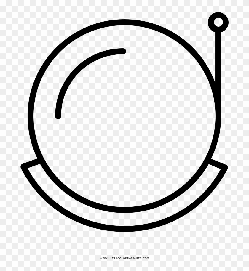 Download Astronaut Helmet Coloring Page - Circle Clipart (#110043) - PikPng