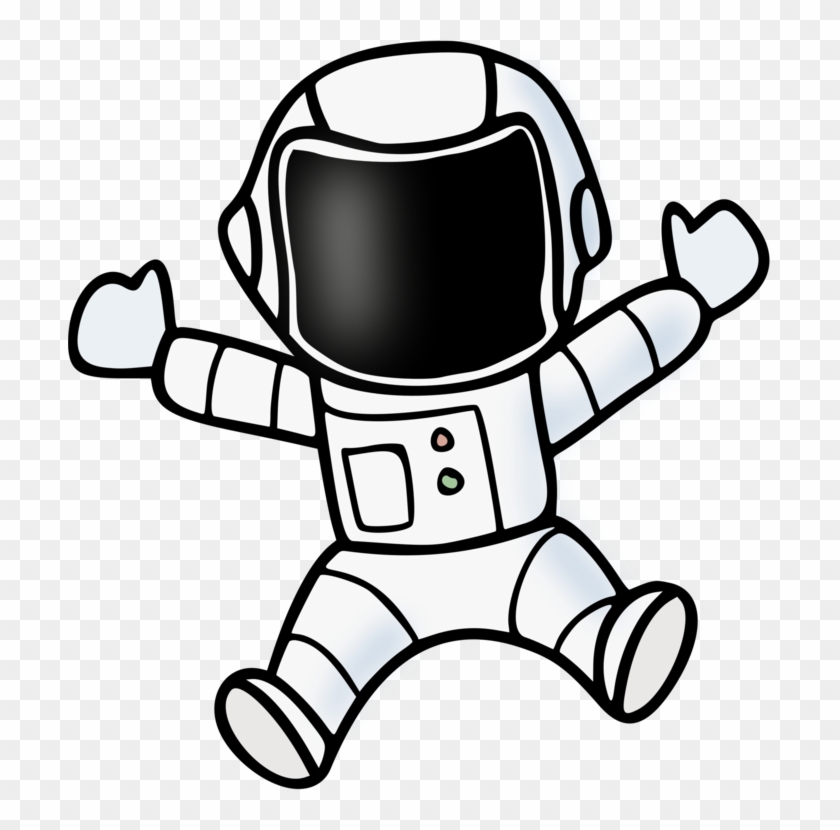 Astronaut Space Suit Outer Space Line Art Can Stock - Spacesuit Clipart - Png Download #110236