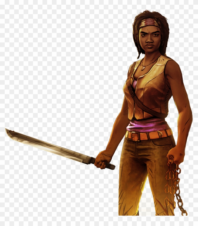 No Caption Provided - Michonne Game Png Clipart