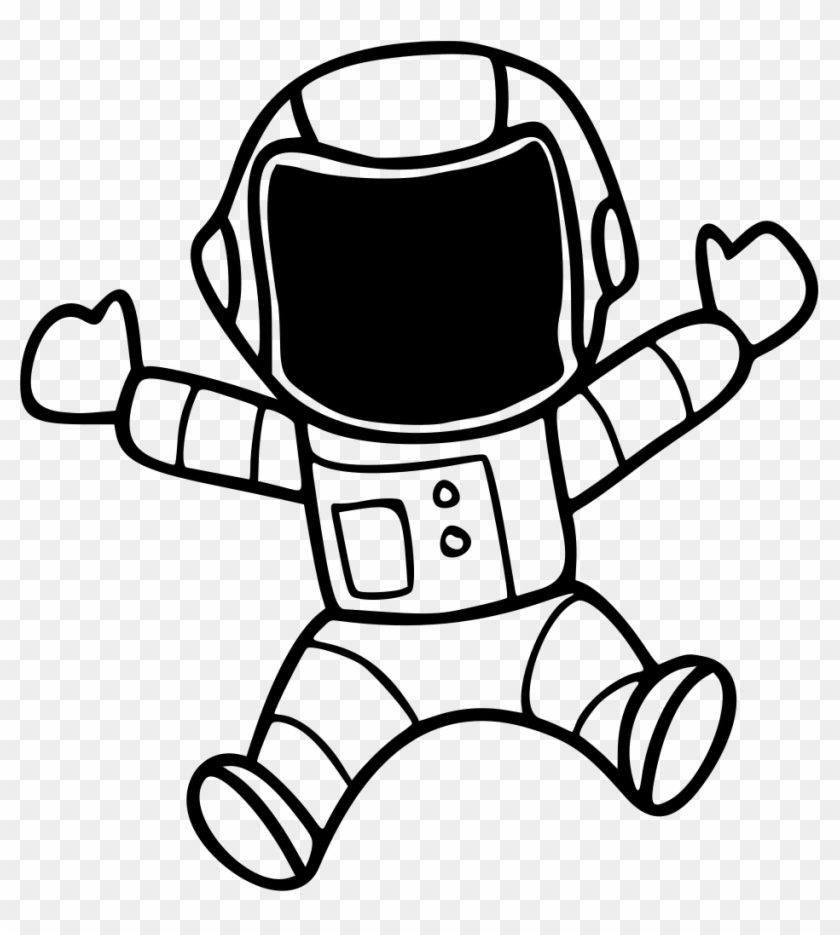 Astronaut Space Suit Outer Space Line Art Spaceman - Clip Art Space Man - Png Download #110412
