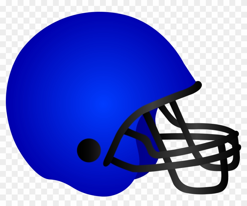 Cartoon Football Helmet Front View Images Pictures - Blue Football Helmet Clipart - Png Download