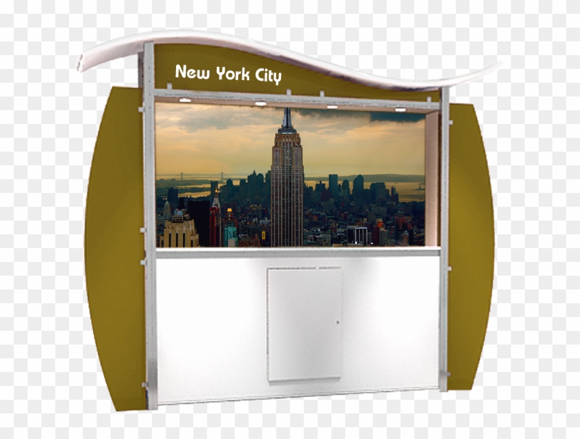 10 Foot Alumalite Modular Display With Arch Canopy - New York City Clipart