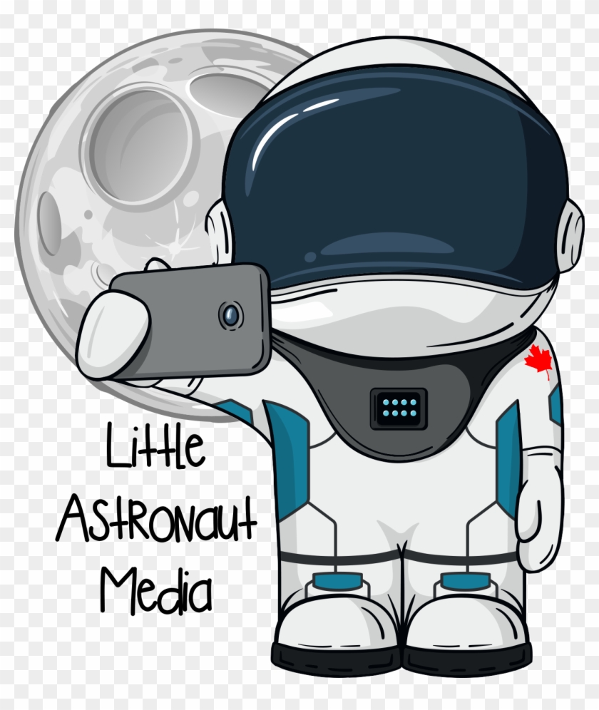 Little Astronaut Media Logo - Hand Drawn Astronaut Clipart