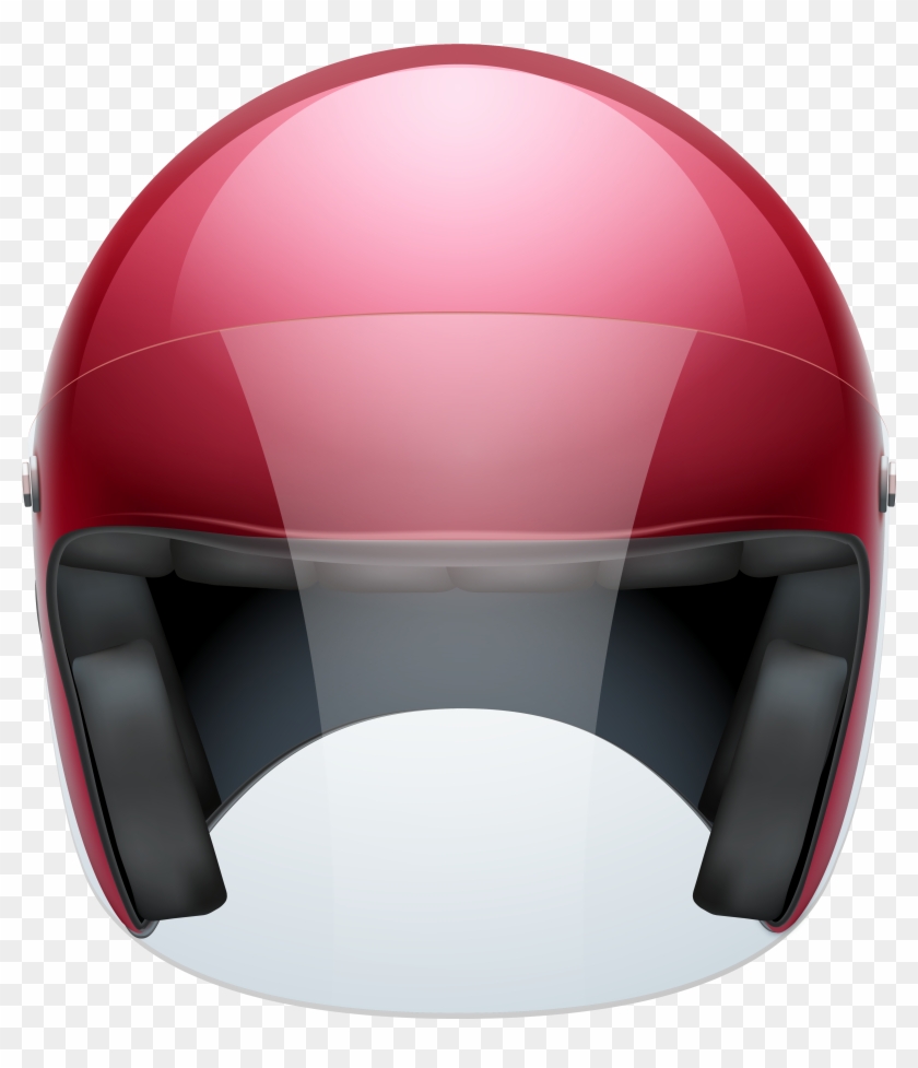 Red Helmet Png Clipart Image - Motorcycle Transparent Png