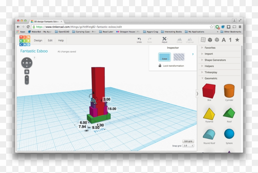Empire State Building Makered Project By Makerbotlearning - Stack Shapes In Tinkercad Clipart #110948