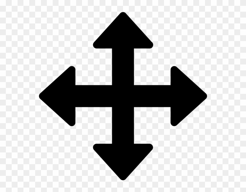 He Drags The Whole Table To The Center Of The Slide - Circle With Four Arrows Clipart