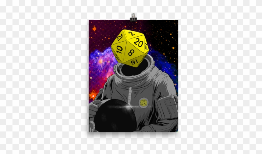 "d20 Astronaut" Poster Breshnyda - Poster Clipart