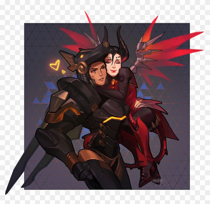 Danbooru - Fanart Mercy X Pharah Clipart #111030