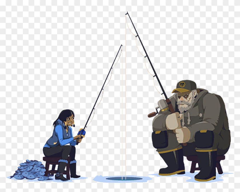 Larger Spray - Pharah And Reinhardt Spray Clipart