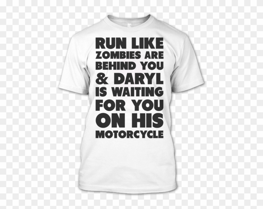 Run Like Zombies Daryl Dixon The Walking Dead Tv Serries - Active Shirt Clipart #111284
