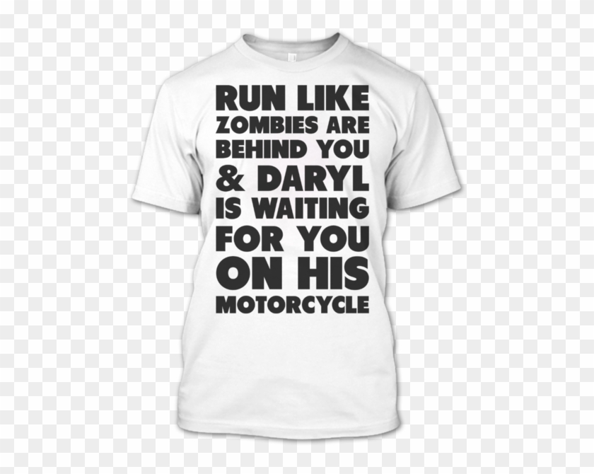 Run Like Zombies Daryl Dixon The Walking Dead Tv Serries - Active Shirt Clipart