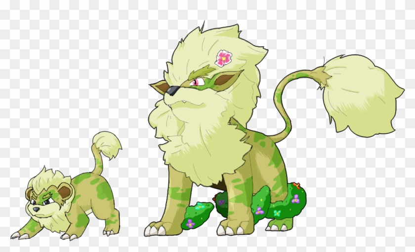 I Made Them Into Grass Types - Grass Arcanine Clipart #111556