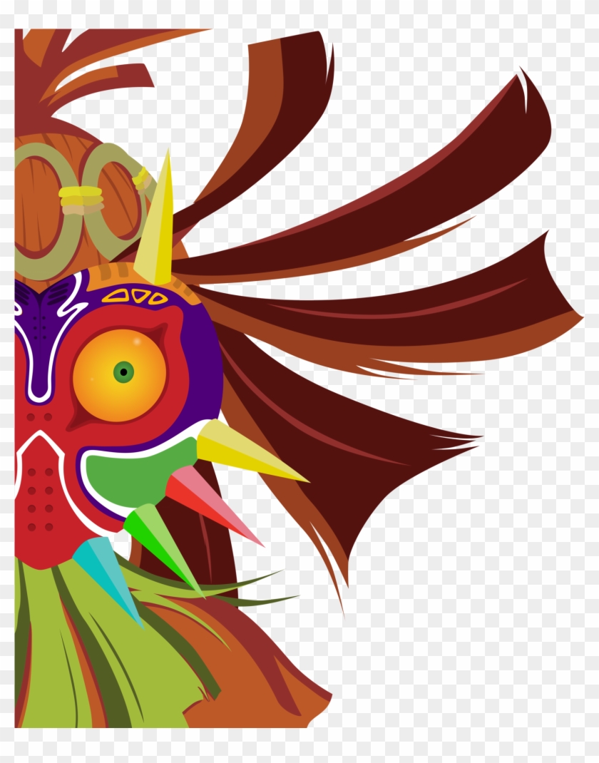 Firedragonmatty 135 5 Skull Kid Close Up Vector - Skull Kid Majora's Mask Png Clipart #111728