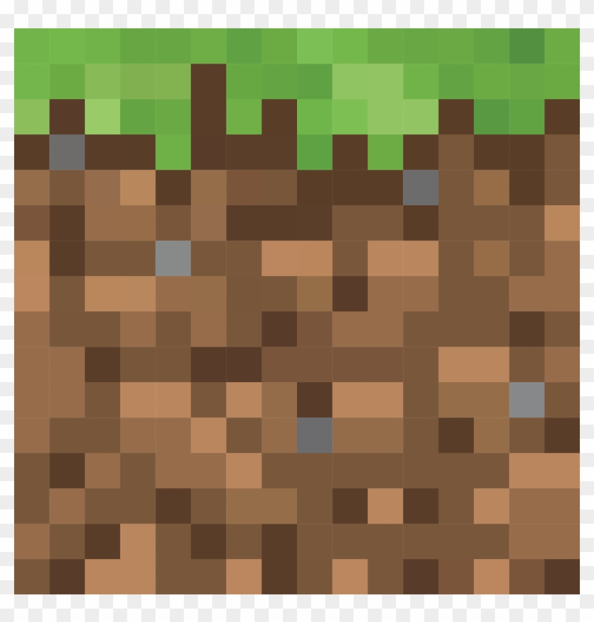 Block Of Grass From The Game Minecraft - Minecraft Grass Block Side Texture Clipart #111774