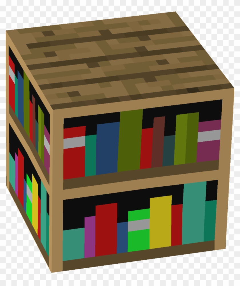 Bookcase Minecraft In Home - Minecraft Bookshelf Png Clipart #111945