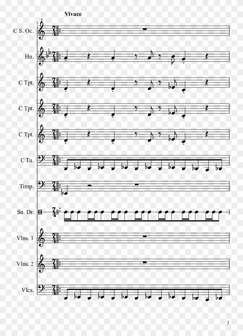 Boss Battle Sheet Music 3 Of 28 Pages - Majora's Mask Boss Theme Sheet Music Clipart